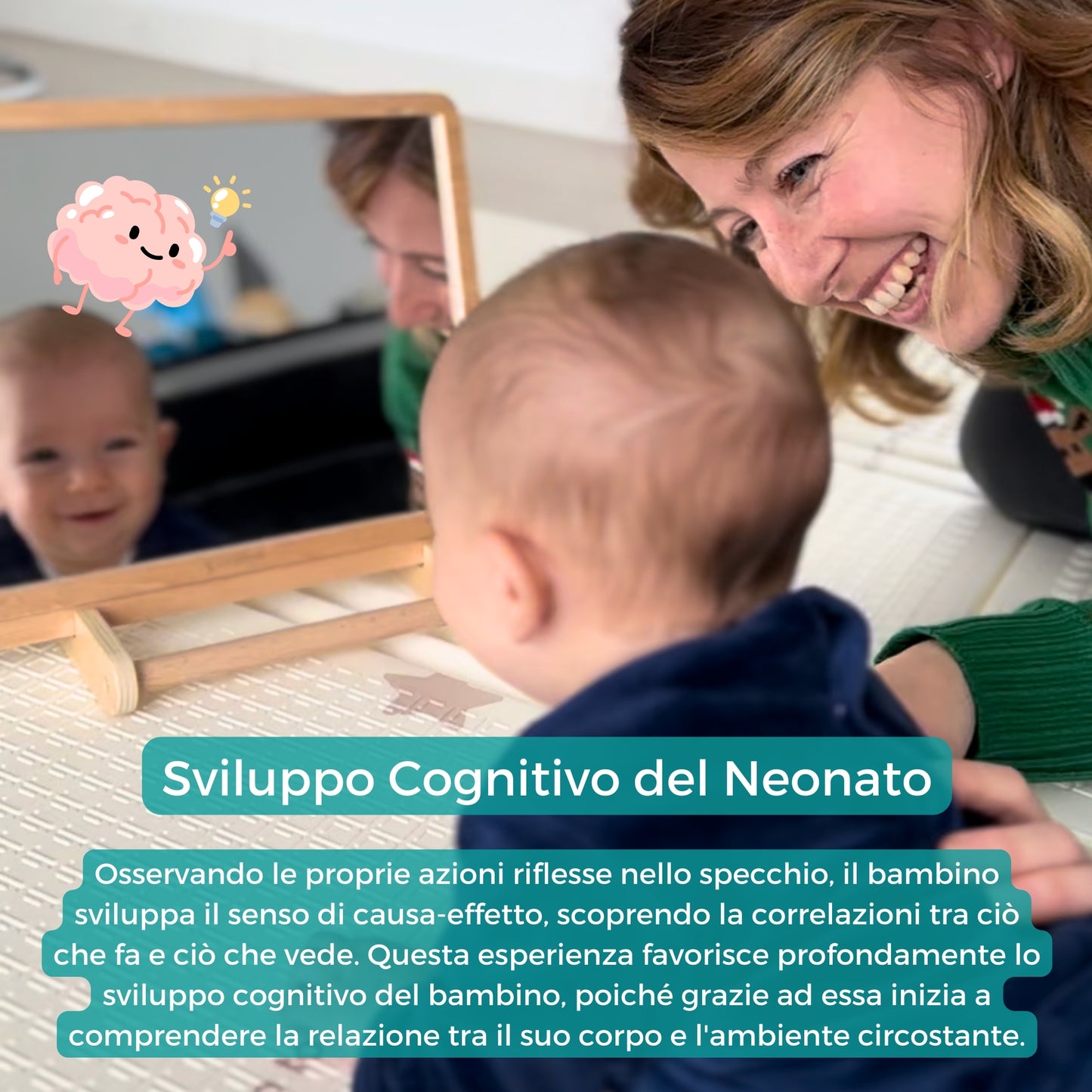 Montessori-Spiegel für die Bauchlage von Neugeborenen und das Kinderspiel - DrSilva