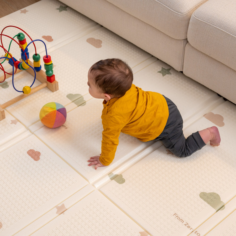 tappeto gioco from zero to hero su dr-silva.com - tappeto gioco per il tummy time del neonato e lo sviluppo motorio del bambino: pieghevole, sicuro, anti-urto, atossico, portatile, morbido, xpe, design giocoso e elegante, lavabile, spesso 1,5 cm, grande 200 cm X 150 cm