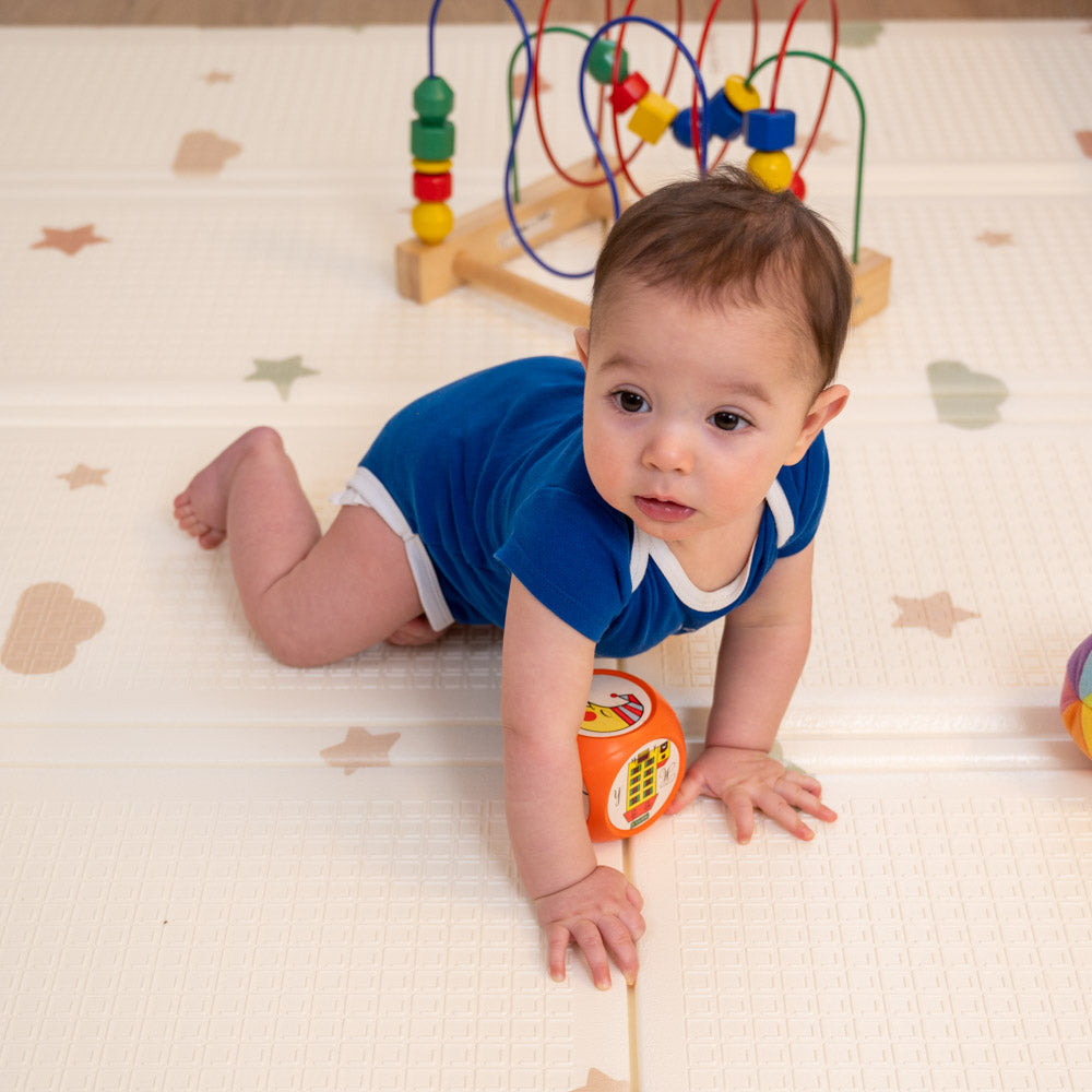 tappeto gioco from zero to hero su dr-silva.com - tappeto gioco per il tummy time del neonato e lo sviluppo motorio del bambino: pieghevole, sicuro, anti-urto, atossico, portatile, morbido, xpe, design giocoso e elegante, lavabile, spesso 1,5 cm, grande 200 cm X 150 cm