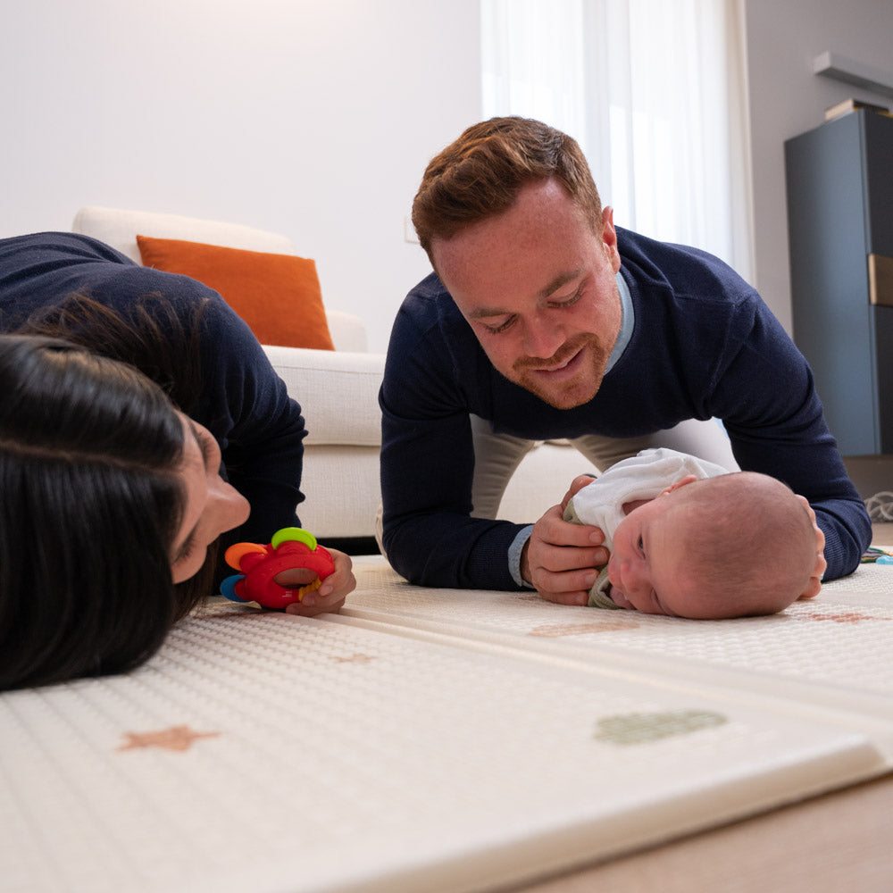 tappeto gioco from zero to hero su dr-silva.com - tappeto gioco per il tummy time del neonato e lo sviluppo motorio del bambino: pieghevole, sicuro, anti-urto, atossico, portatile, morbido, xpe, design giocoso e elegante, lavabile, spesso 1,5 cm, grande 200 cm X 150 cm