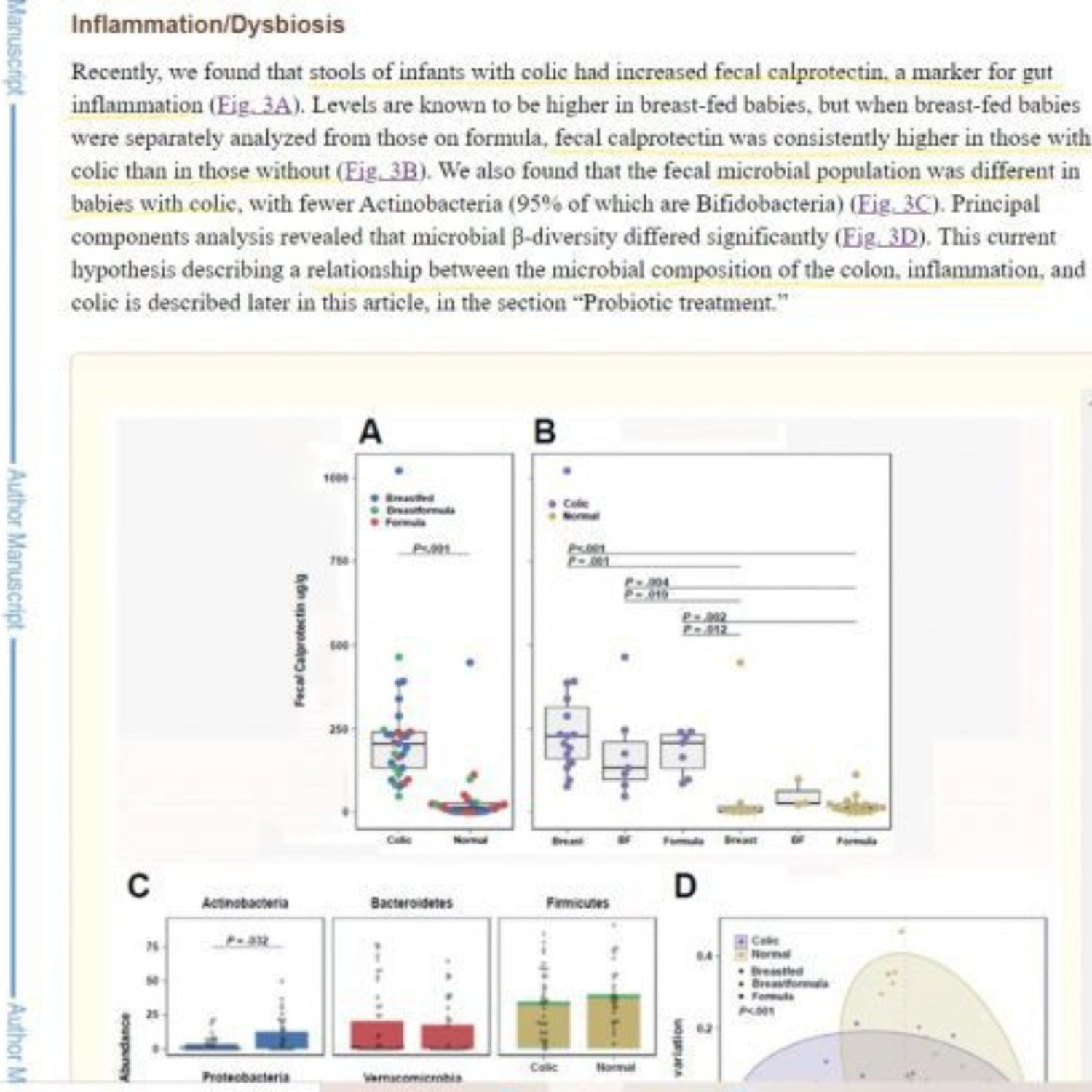 studio scientifico che mostra la vera causa delle coliche gassose del neonato: le coliche sono causate da un quadro infiammatorio intestinale