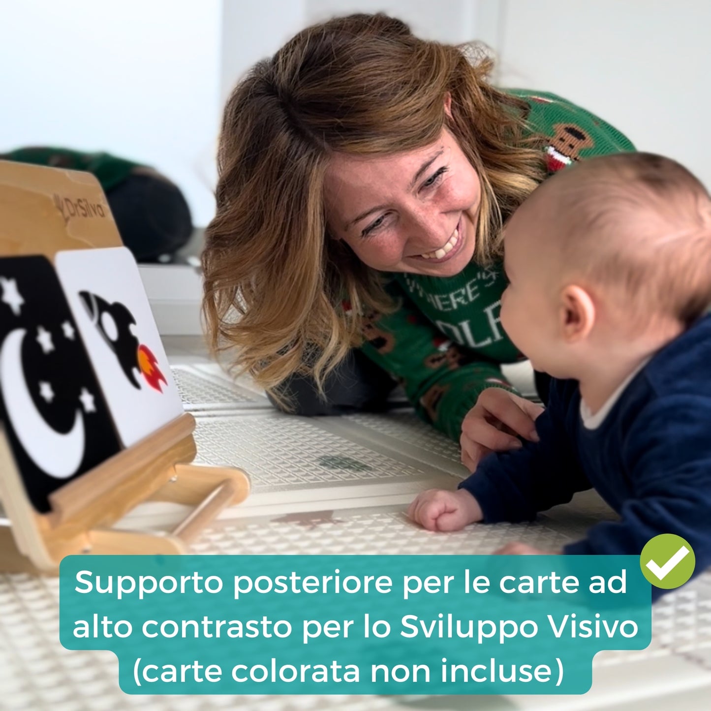 Specchio Montessori per il Tummy time del Neonato e il Gioco del Bambino - DrSilva