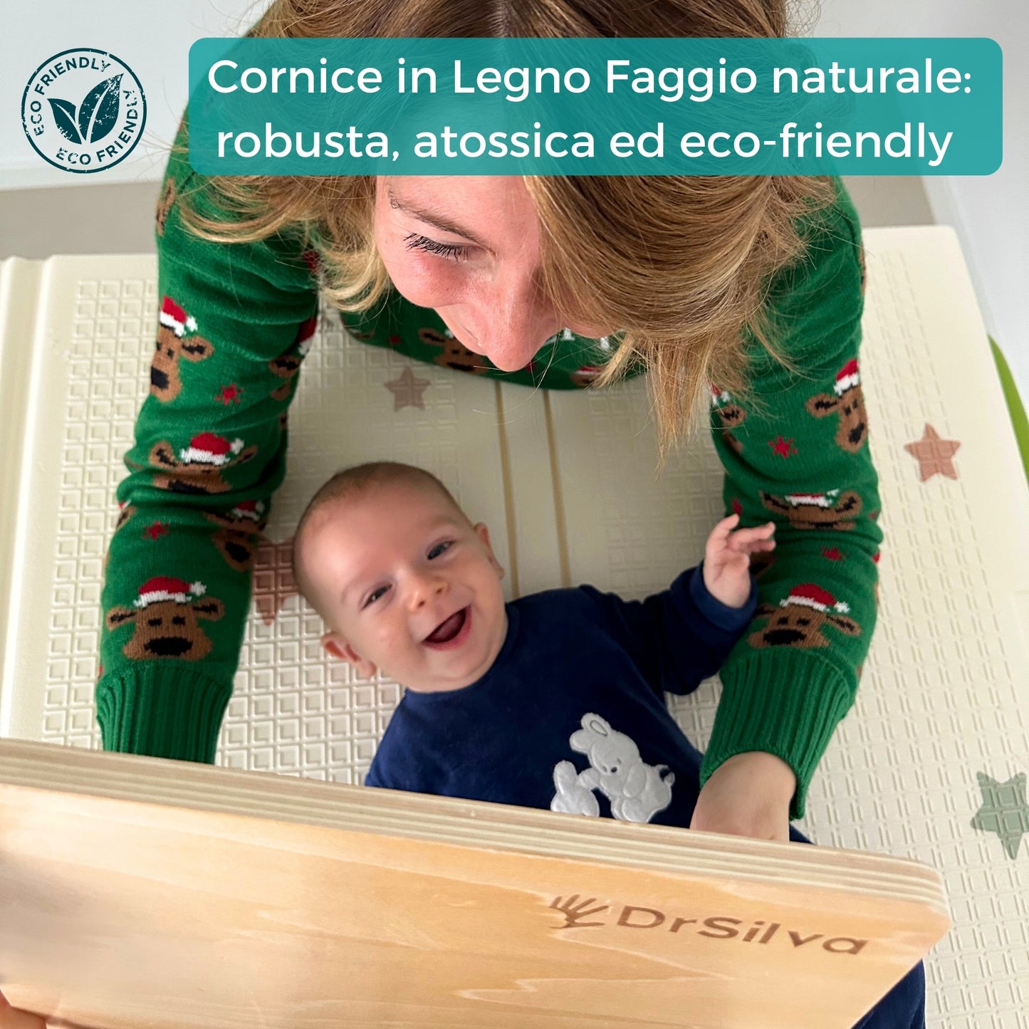 Specchio Montessori per il Tummy time del Neonato e il Gioco del Bambino - DrSilva