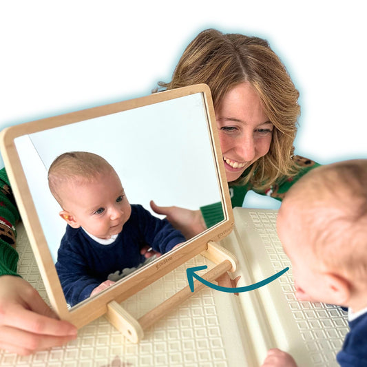 Specchio Montessori per il Tummy time del Neonato e il Gioco del Bambino - DrSilva