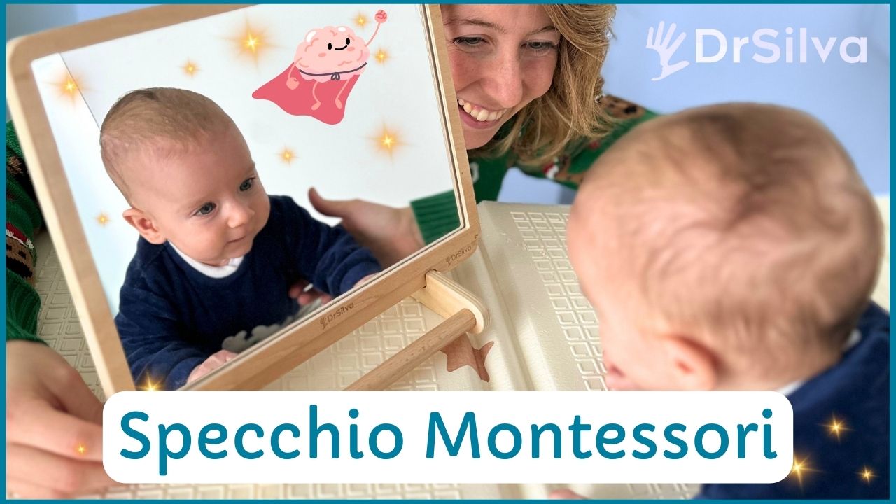 Carica il video: specchio montessori per il tummy time del neonato dr-silva