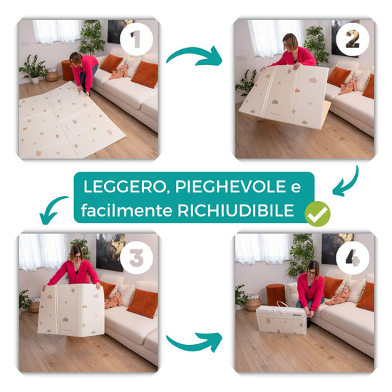 Tappeto Pieghevole Per Neonati E Bambini - 200x150 Cm, Spessore 10mm - Foto 12